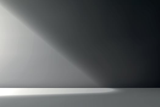 Empty studio room background with light shadow on wall. vector