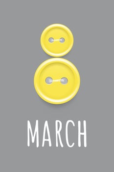 8 March holiday vector greeting card