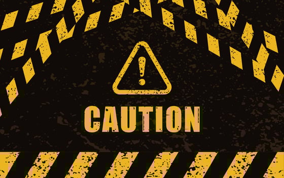 caution warning black background with Yellow stripes vector