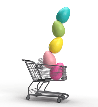 easter egg day colorful cart shopping spring time march april month holiday rabbit bunny ear religion culture product consumerism festival celebration religion gift sale traditional commerism trolley png