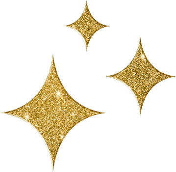 Festive Gold Star Glitter Set png