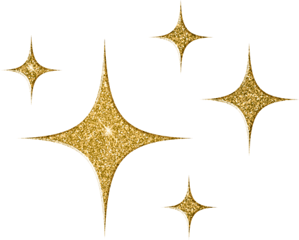 Gold Glitter Celestial Star Grouping png
