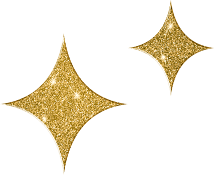 Twinkle Gold Star Cluster Graphic png