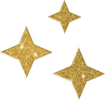 Gold Glitter Astral Shapes png