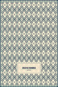 creative rhombus pattern with light cream background color vector