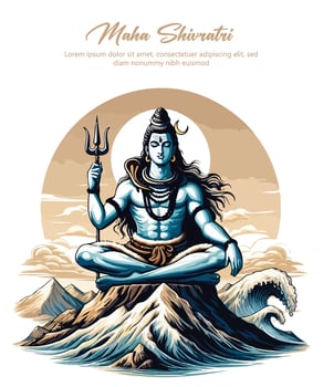 Lord shiva vector illustration
