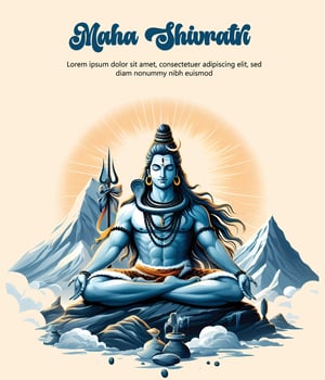 Lord shiva vector illustration