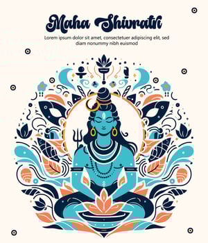 Lord shiva vector illustration