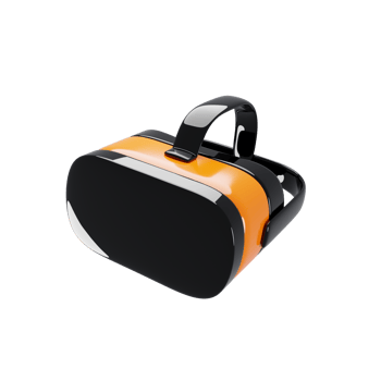 Vr goggles icon with cartoon style on 3d rendering. vr glasses concept. 3d illustration png