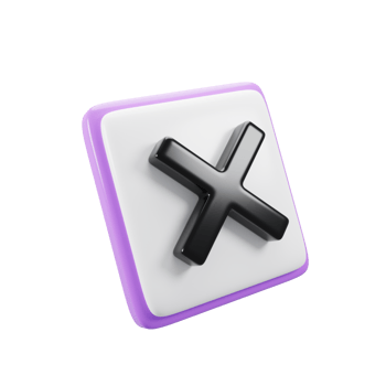 3d rendering reject icon concept with cartoon style clipboard png