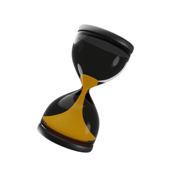 3d hourglass icon with cartoon style. 3d rendering business time management concept icon. 3d illustration png
