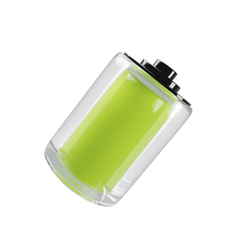 3d rendering full charge battery icon. Phone full charge battery symbol concept. 3d illustration png