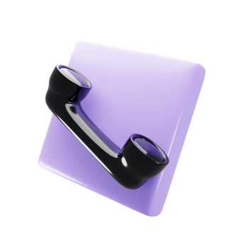 3d phone icon or contact button with cartoon style. 3d rendering illustration png