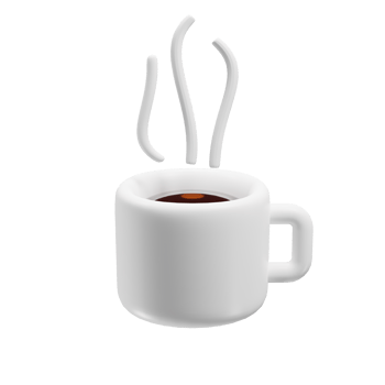3d rendering coffee mug icon suitable for website design presentation png