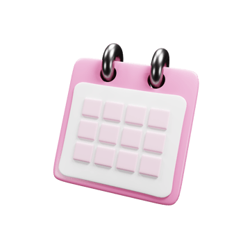 3d calendar icon with minimal cartoon style. 3d render icon png