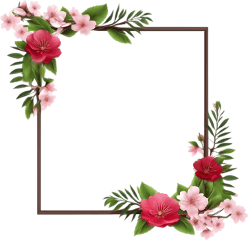 AI generated Watercolor painting of Cherry blossom Floral frame. png