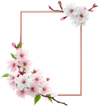 AI generated Watercolor painting of Cherry blossom Floral frame. png