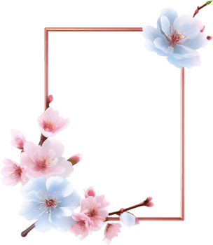 AI generated Watercolor painting of Cherry blossom Floral frame. png