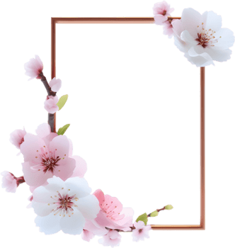AI generated Watercolor painting of Cherry blossom Floral frame. png