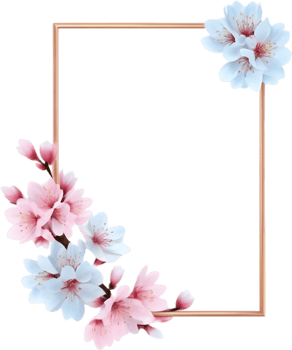 AI generated Watercolor painting of Cherry blossom Floral frame. png