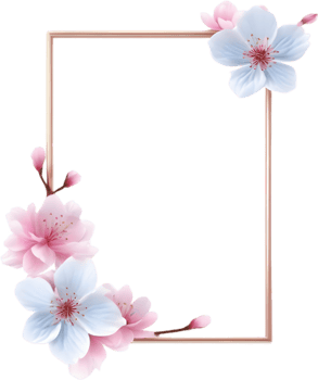 AI generated Watercolor painting of Cherry blossom Floral frame. png