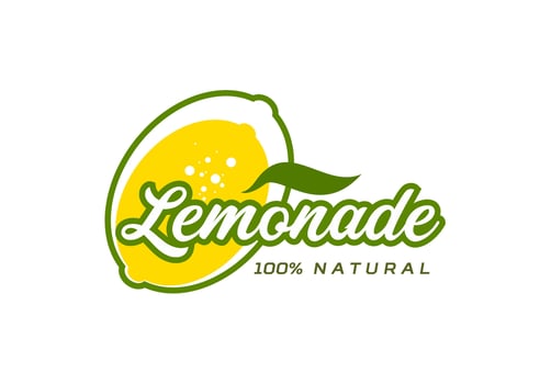 Lemonade icon with lemon fruit for juice drink vector
