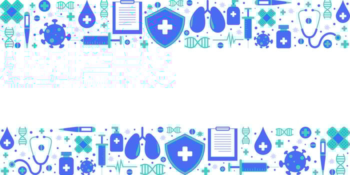 medical background with flat color concept vector