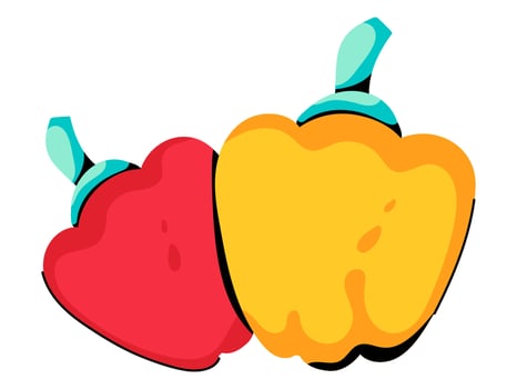 bell fruit vegetable design with modern illustration concept style for badge farm agriculture sticker illustration vector