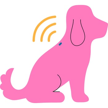 dog flat style illustration vector