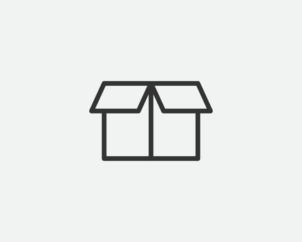 Delivery packaging vector icon. Cargo cardboard box icons. Carton package sign from line geometric shapes.
