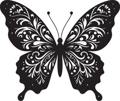 Butterflies and flowers, pattern with butterflies, set of butterflies, Flying butterflies silhouette black set isolated on white background vector