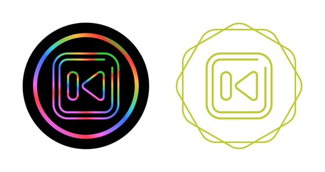 Previous Track Square Vector Icon