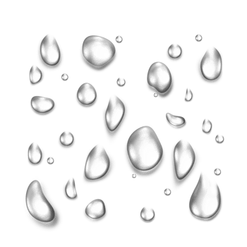 Set of water drops png