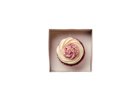 AI generated a box of cupcakes on a transparent background png