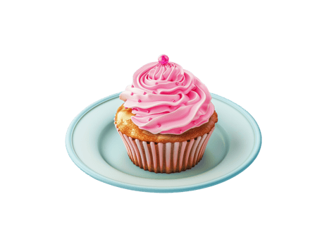 AI generated a plate of cupcake png