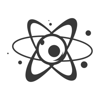 AI generated Silhouette Atom symbol black color only png