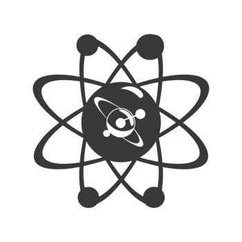 AI generated Silhouette Atom symbol black color only png