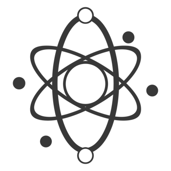 AI generated Silhouette Atom symbol black color only png