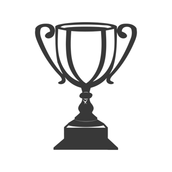 AI generated Silhouette trophy winner symbol black color only png