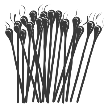 AI generated Silhouette wooden matches black color only png