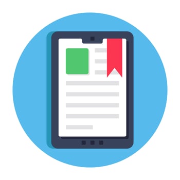 Premium download icon of mobile bookmark vector