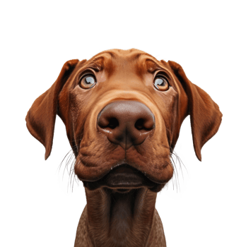 AI generated lundberg puppy looking up at camera png download