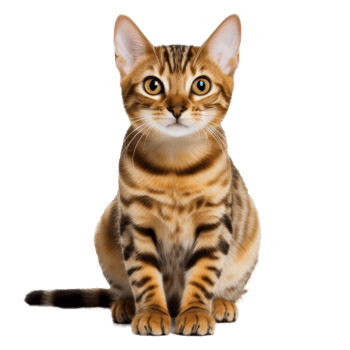 AI generated Cute bengal the cat isolated png