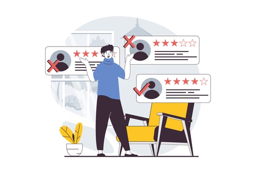 E-payment concept with people scene in flat design for web. Man pays for purchases with secure qr code using mobile pay service. Vector illustration for social media banner, marketing material.