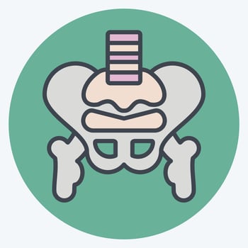 Icon Pelvis. related to Human Organ symbol. color mate style. simple design editable. simple illustration vector