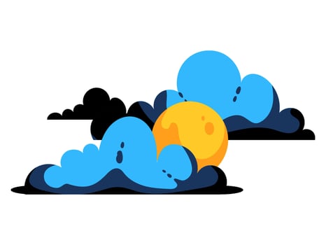 weather element season design with modern illustration climate concept style for atmospheric condition vector