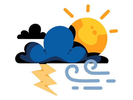 weather element season design with modern illustration climate concept style for atmospheric condition vector