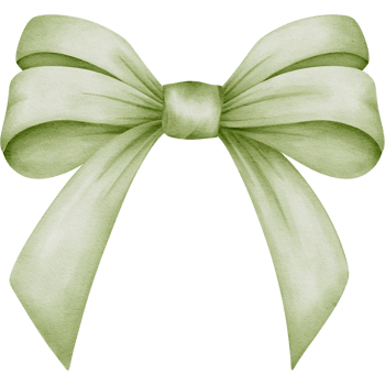 A green bow on a transparent background, Green ribbon, Hand painted watercolor, PNG