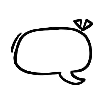 Hand drawn speech bubble chat vector