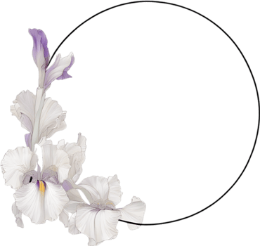 AI generated Colorful painting of Iris floral frame. png